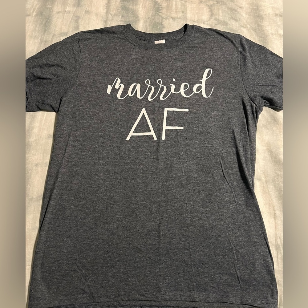 Gray “Married AF” tee shirt, size medium